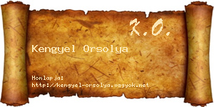 Kengyel Orsolya névjegykártya