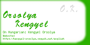 orsolya kengyel business card